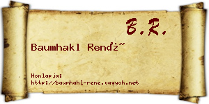Baumhakl René névjegykártya
